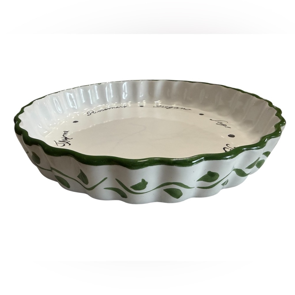 Vintage Fapor for Casafina Hand‑Painted 11” Tart / Quiche Pan – Made in Portugal